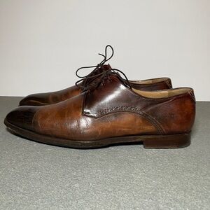 Antonio Maurizi Brown Oxford Shoes Size 41 USA 8